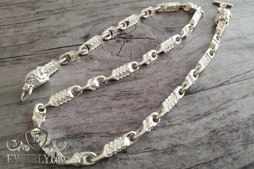 Heavy mens author's chain 100g of silver to buy 111504DK